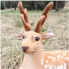 Dorimytrader Realistic Animal Deer Plush Toy Big Soft Simulation Animals Sika Deer Toys for Teaching Kids Gift pography props 12423992