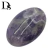 Natural Amethyst Palm Stone Quartz Ovaal Paars Crystal Tuimelde Mineralen Zorgen Stenen voor Healing Geschenken Decoratie Drop Shipping