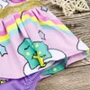 Lovely Newborn Clothes Baby Girl Unicorn Romper Rainbow Ruffles Sleeve Cartoon Animal Skirted Romper Jumpsuit Outfits Kids Princess Sunsuit