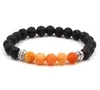 New Yoga Lava Rock Beaded Strands Bracelets Turquoise Weathering Agate Gold Plated Bangles For Women & Men Gift