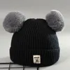 Hat Baby Children Baby Cap Cute Ball Cap Keep Warm Winter Hats Knitted Wool Hemming Cartoon Hat Thick Warm Caps
