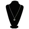 High Quality Hip Hop Necklace Gold Silver Color Clear Black CZ Yin-Yang Pendant Necklace for Men Women Hot Gift