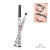 Music Flower Liquid Eyebrow Enhancer Pen 3 Color Fine Sketch Stay All Day Waterproof Eyebrow Pen Makeup Tattoo Natural Eyebrows