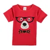 Gafas Niño de dibujos animados Corto Ropa para niños Camiseta Camiseta Big Girls Manga corta Top Verano Casual Ropa de bebé