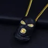 Hip Hop Jewelry CSGO Collar colgante para hombre Punk 18K Aleación de oro Plata Cabeza de máscara de máscara cubana Collar de cadena 9698498