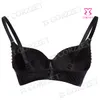 Gold Metal Skeleton Studded Bra Top Underwire Push-Up Bra 3/4 B Cup Punk Sexy Brassiere Intimates Women Underwear