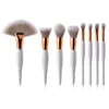 pinceaux de maquillage au détail 4 pièces = 1 ensemble / 8 pièces = 1 ensemble Une brosse à cheveux riche fan brosse fret gratuit pour cadeau et promotion