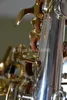 JUPITER JPS-847 Nuovo Soprano B sassofono piatto ottone placcato in argento corpo oro lacca chiave strumento sax con custodia bocchino