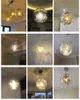 Tangle Globe Led Pendant Light Luster Glass Fish Tank Stål Blomma Ljuskrona Inomhus Hanglamp Lampara Fixtures