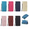 Plain PU Leather Wallet Cases For IPhone 15 14 Plus 13 12 Mini Pro 11 XR XS MAX X 8 7 6 Samsung Galaxy Note20 Ultra Flip Cover Fashion Card ID Magnetic Holder Pouch Strap