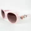 Flower Sunglasses OVAL Frame For Women Pink And Tortoise Eyewear With Logo Wholesale Glasses Shop Melody2041