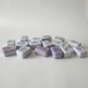 32pcslot Collectables Blechkartons kleine Blechkasten Ganzmetall -Aufbewahrungsdosen Candy Box Lavendel Blumenpflanzen Muster1022875