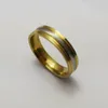 Hot sale 316L stainless steel ring 18k gold plated wedding ring lover rings for Women Men size6-14 LJ0109