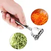 Julienne Pelapatate Tagliaverdure in acciaio inossidabile Affettatrice Utensile da cucina con spazzola per la pulizia per Carota Gadget cocina utensilios