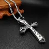 Hip Hop Old School Senaste Fashion Cross Silver Necklace Pendant, montering för DIY Wish Necklace Women Man Jewelry S18101607