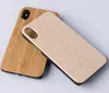 Étui en bois véritable créatif pour Iphone X 8 7 6s 6 plus 5s Coque arrière rigide Couverture de téléphone en bois antichoc pour Samsung Galaxy S9 S8 S7edge Note8