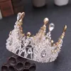 Coroa de Noiva de luxo Strass Cristais de Casamento Real Rainha Coroas Princesa de Cristal Barroco Tiaras de Festa de Aniversário Doce 16