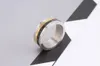 Rzymskie cyfry Pierścień NIGDY FADE ROTATABLE PIERSKI DLA MĘŻCZYZN KOBIETY BLACK SREBRNY Złoto Kolor Pierścień Tytan Stalowa biżuteria Whatle WI8636300