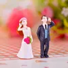 Casal de telefone figurinhas miniaturas novidade itens de fadas ornamento de jardim em casa decoração de casamento terrários resina artesanato brinquedo