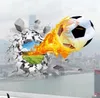 3D Football Naklejki Ścienne Kreatywny Samochodowy Papier ścienny Dla Dziecięcy Pokój Domowy Sypialnia Dickracja Domowa Decra Wall 2 Wzory 50 sztuk