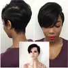 Human Hair pixie cut wig With Lace Front Brazilian Straight Short HumanHair Wigs For Black Women Short Bob Pre Plucked Bleached Knots
