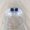 Borchie Blu Eleganza senza tempo Autentici orecchini a bottone in argento sterling 925 Adatto a gioielli con borchie stile Pandora europeo Andy Jewel 290591NBT