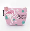 Mini borsa con cerniera Cartoon Flamingo Purse Multi Function Lady Coin Card Storage Bag per ragazze Regali creativi salvadanaio