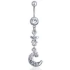 D0076 Stern und Mond Bauchnabel Nabel Ringe Körper Piercing Schmuck baumeln Zubehör Mode Charm9907473