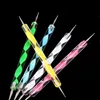 5PCS Nail Art Decoration Dotting Pen Set Acrylic 2 Ways Marbling Tool Nails Polish Paint Manicure Dot Pennor Kit