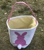 Ins Burlap Easter Bunny Kosze DIY Rabbit Torby Bunny Torba do przechowywania Juta Rabbit Ears Koszyk Wielkanoc Prezent Torba Królik Uszy Połóż Wielkanocne jaja