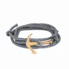 10pcset Anchor Hook Fabriqué à la main Bracelet en nylon en nylon Bracelet Men de la corde en nylon VIK