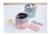 Mode Barrel Formad Travel Kosmetisk Bag Make Up Bag Drawstring Elegant Drum Wash Bags Makeup Organizer Storage Bag