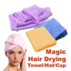 Microfibra Mágica Cabelo Secar Seco Turban wrap toalha de cabelos compridos Toalha ultrafino Super Absorvente fibra capilar Hat seco CNY643