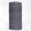 3mm 100m coton cordon corde bricolage macramé cordon tenture murale plante cintre artisanat fabrication corde à tricoter ficelle pour artisanat 3 rouleaux 259d