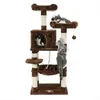 Frete grátis Cat Tree Condo Multi-Nível Kitty Play House Sisal Coçar Posts Torre Brown UPCT15Z Móveis e ferramentas de escalada