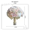 Estilo Europeu nupcial bouqets alta qualidade Bouquet Wedding 25 * 25 centímetros Sparkling de cristal com pérolas olho captura acessórios do casamento