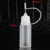 MOQ 50Pcs eCigarette E Liquid Bottles PE Agulha vazia Conta-gotas de plástico Garrafa translúcida Tampa à prova de crianças Pontas finas e longas 10ml Para Vape Ejuice