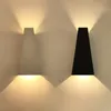 Lamps 10W LED Wall Light Modern Up Down Wall Lamp Creative Trapezoid Sconce Lighting Home Indoor Wall Lights Staircase Bedside Lamp Whit