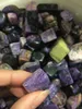 Dingsheng Natuurlijke Paars Charoite Cube Gems Chakra Palmstones Gravel Crystal Quartz Tumbled Stone Chips voor Healing Reiki