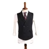 2020 Latest Strip Groom Vests For Wedding Party Brown Gray Vest Slim Fit Mens Vests Double Breasted Wool Business Suit Groom Wear