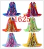 Sciarpa floreale di seta di modo delle donne di grandi dimensioni scialle femme novità breve poncho regalo del partito sciarpe dell'involucro del capo 200 * 150 cm