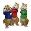 2018 Hoge kwaliteit Alvin en de Chipmunks Mascotte Kostuum Alvin Mascotte Kostuum Gratis Verzending