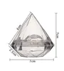 Carta da regalo 48 pz/lotto di Plastica Trasparente a Forma di Diamante Contenitore di Caramella Trasparente Bomboniera Scatole Titolari Regali Givea Boda1