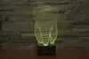 Denti 3D Illusione LED LED Night Light 7Color Cambia TOUCT Switch Table Desk Lampada #T56