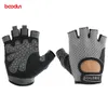 BOODUN Non-slip Gym Groves évider Half Gants Doigts Hommes Femmes Haltère Respirant Crossfit Haltérophilie Fitness Barbell Gants