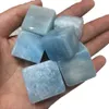 5st Naturlig Stor Storlek Blå Aquamarine Cube Stone Crystal Rock Quartz Ädelsten Mineral Specimen DIY Smycken Dekoration Present