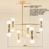 Modern linear line ceiling chandelier light rotatable adjustable bronze gold hanging light lamp for dinning living room foyer