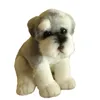 Simulação cão Schnauzer brinquedo de pelúcia boneca dos desenhos animados animais realistas cão presente de aniversário para crianças presentes decoração criativa DY502955106676