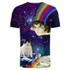 Hommes T-shirt T-shirt 3D T-shirts drôle chat Tshirt Hommes Femmes T-shirt Summer T-shirt à manches courtes T-shirt 3D Designer Vêtements S-5XL Golf Tshirt