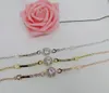 estilo caliente La nueva pulsera popular de oro rosa ocho corazones ocho flechas circonita las mujeres simples usan pulsera versión coreana pulsera de cristal